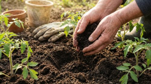 Coltivare pomodori perfetti: basta una manciata di compost per un raccolto da sogno