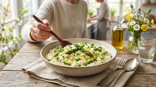 Il mio segreto per un risotto agli asparagi cremoso e profumato